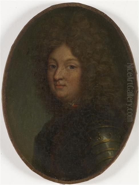 Portrait de Louis Dauphin ; fils unique de Louis XIV Oil Painting by Jean-Marie Ribou
