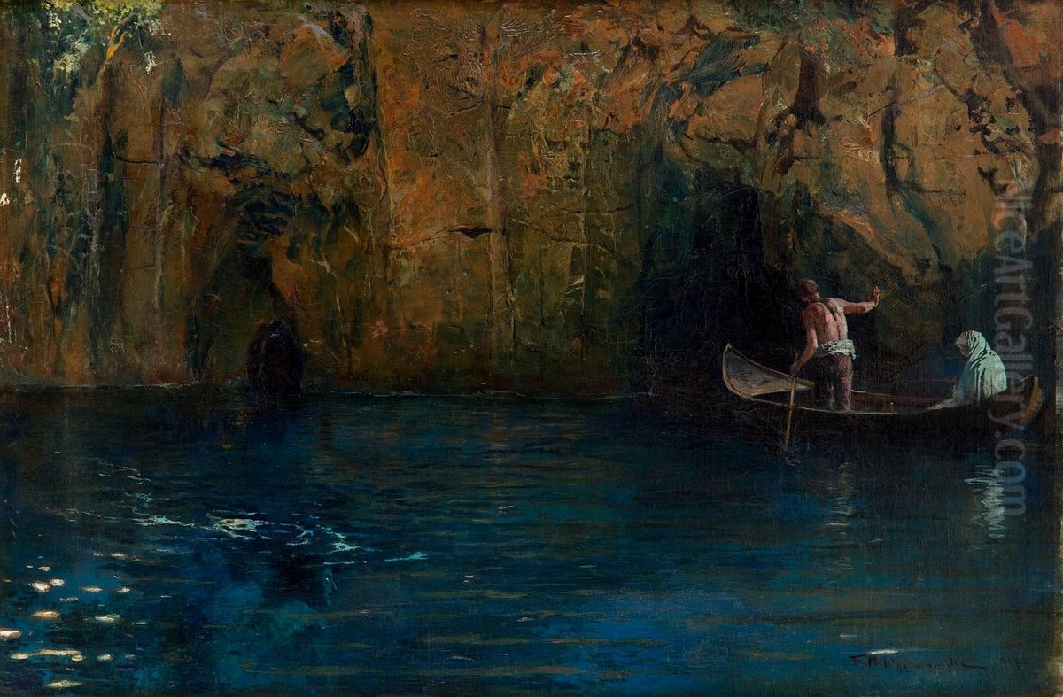 Charon's boat Oil Painting by Feliks M. Wygrzywalski