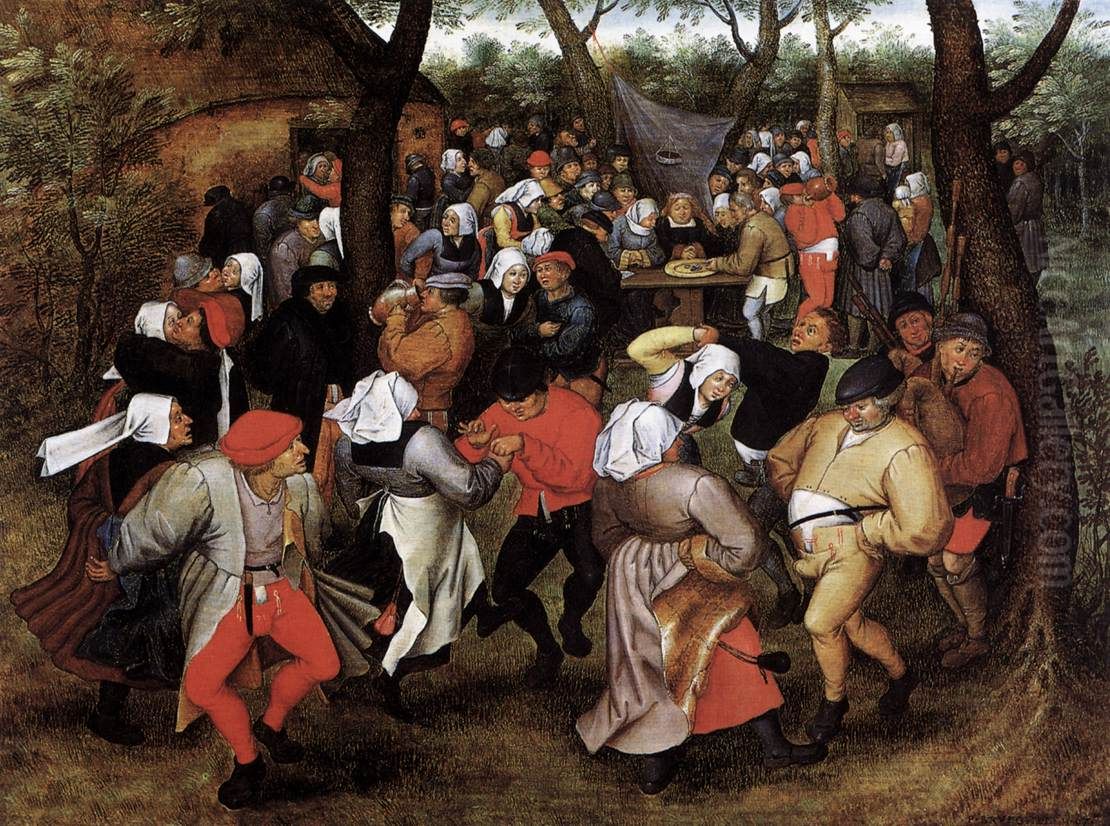Bruiloftsdans in openlucht Oil Painting by Pieter Brueghel the Younger