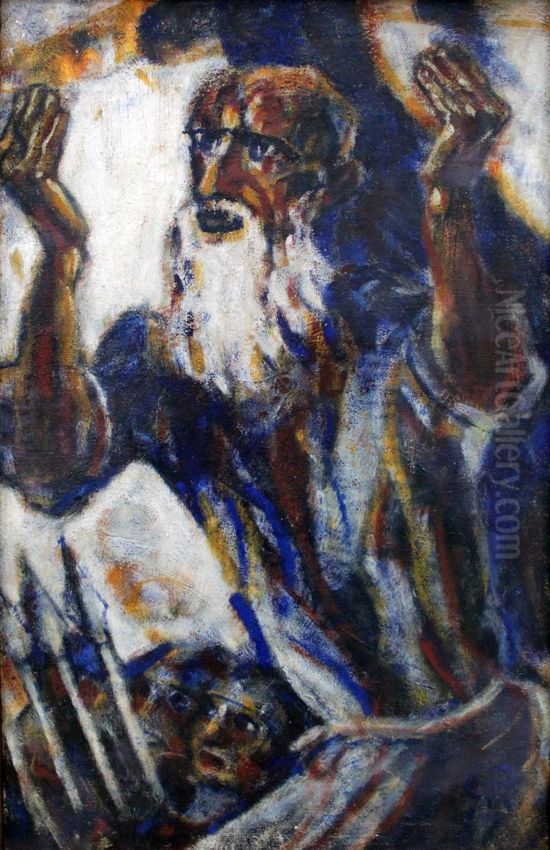 The Prophet Oil Painting by Christian Rohlfs