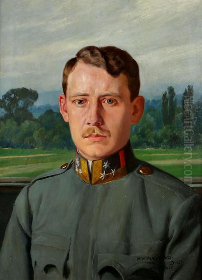 Portrait ofArchduke Karl Albrecht of Austria(1888-1951), son ofArchduke Charles Stephen of Austria Oil Painting by Stefan Witold Matejko