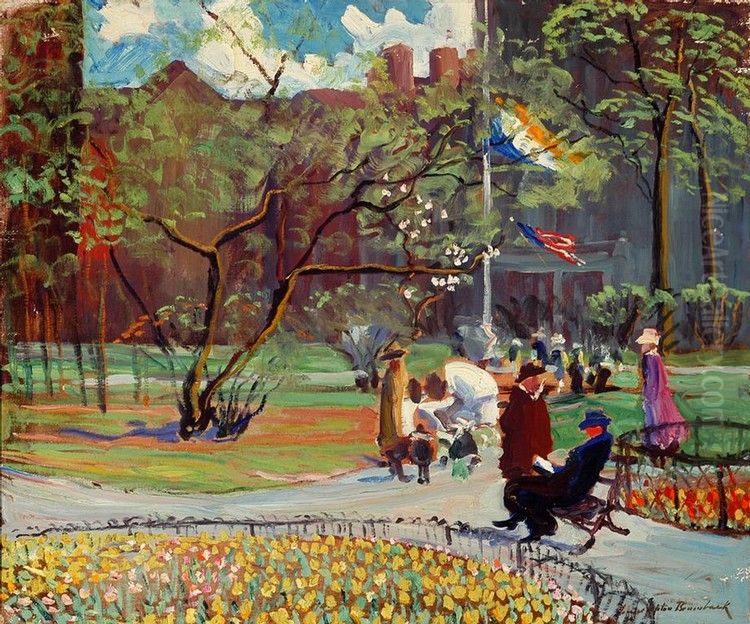 May Day, Boston Oil Painting by Louise Upton Brumback