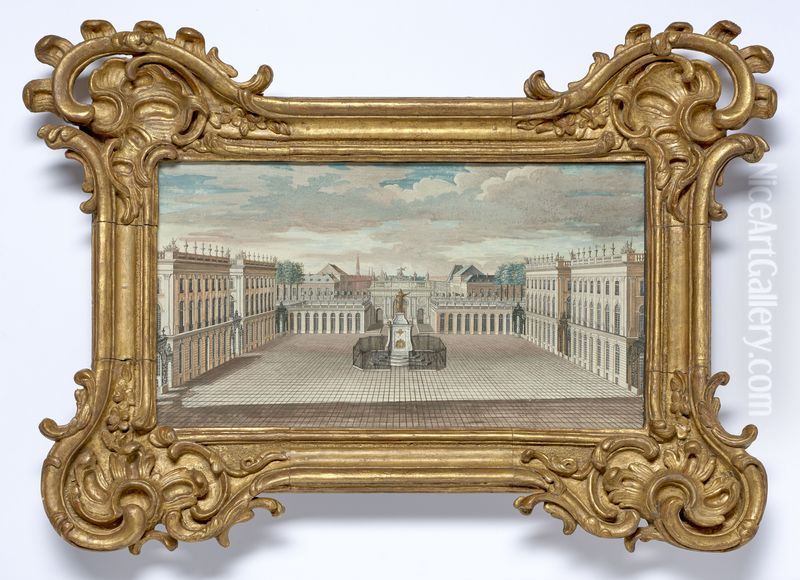 Place Royale de Nancy, face septentrionale Oil Painting by Emmanuel Here de Corny
