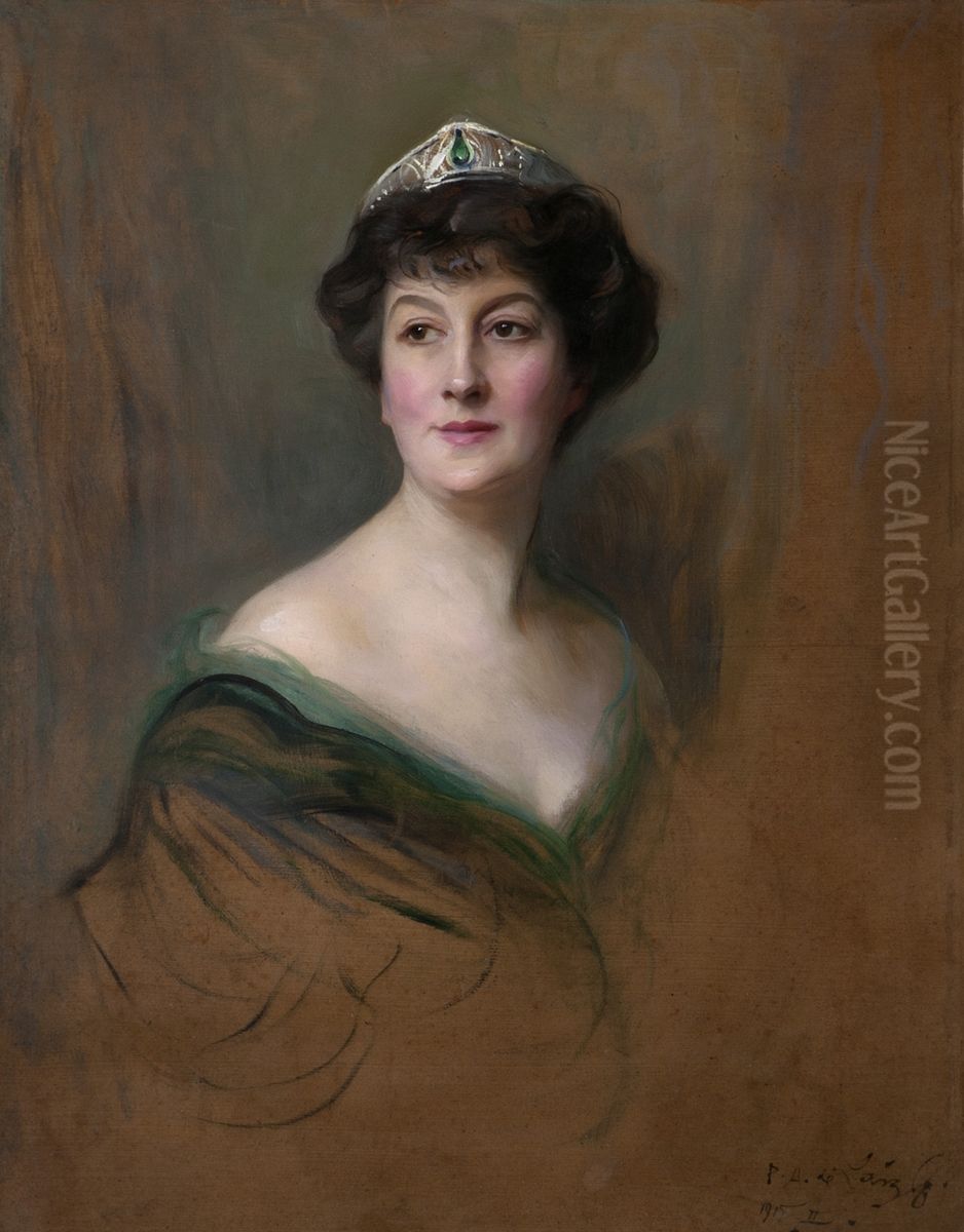 Priscilla (1870-1941), Countess Annesley Oil Painting by Philip de Laszlo
