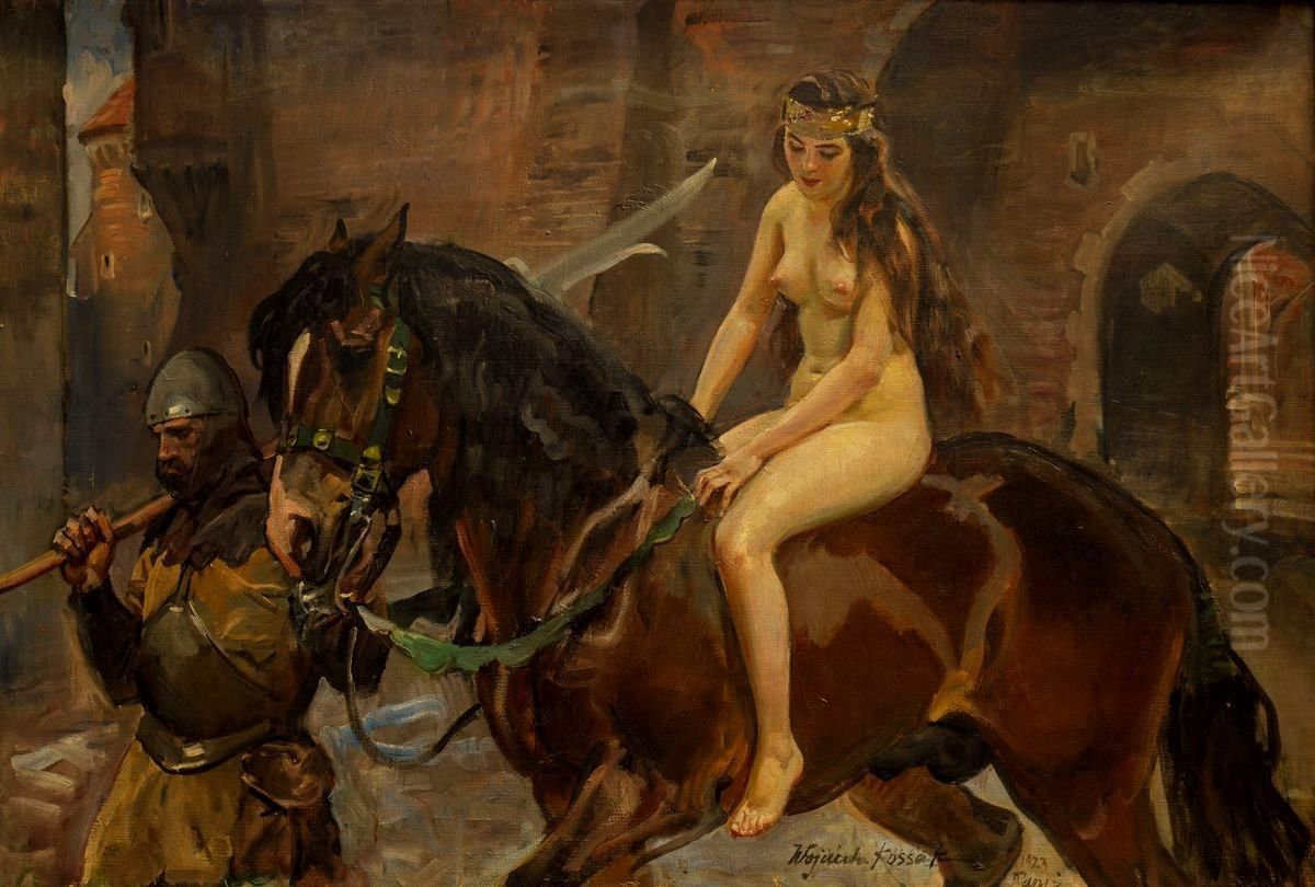 Lady Godiva Oil Painting by Wojciech Kossak