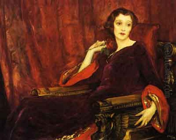 The Red Rose Oil Painting by John Lavery
