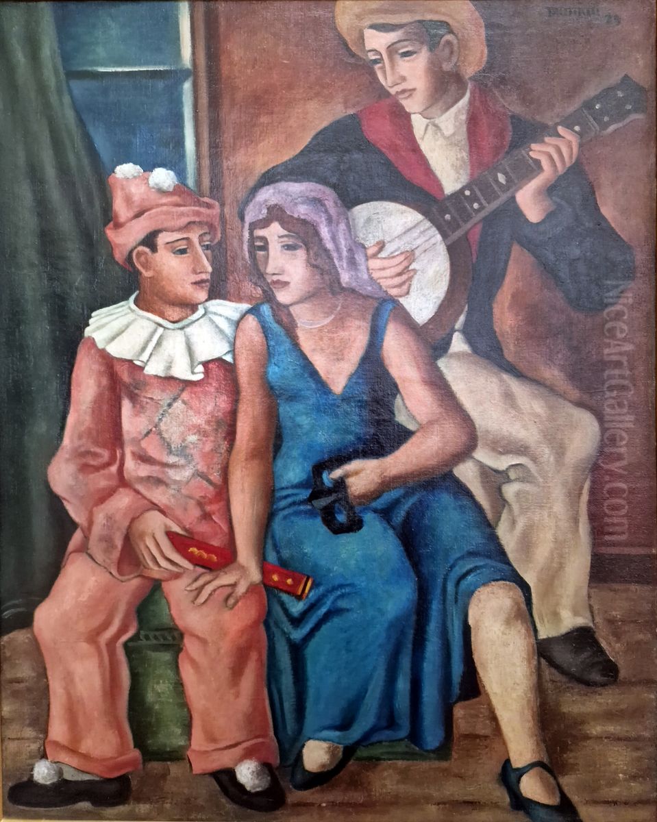 Carnival Oil Painting by Franz Monjau