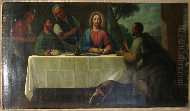 Les Pelerins d'Emmaus Oil Painting by Titian