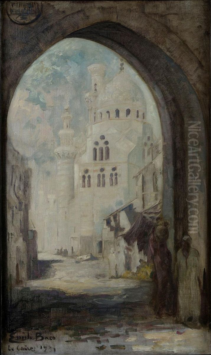 View of a cul-de-sac in Cairo Oil Painting by Emile Baes