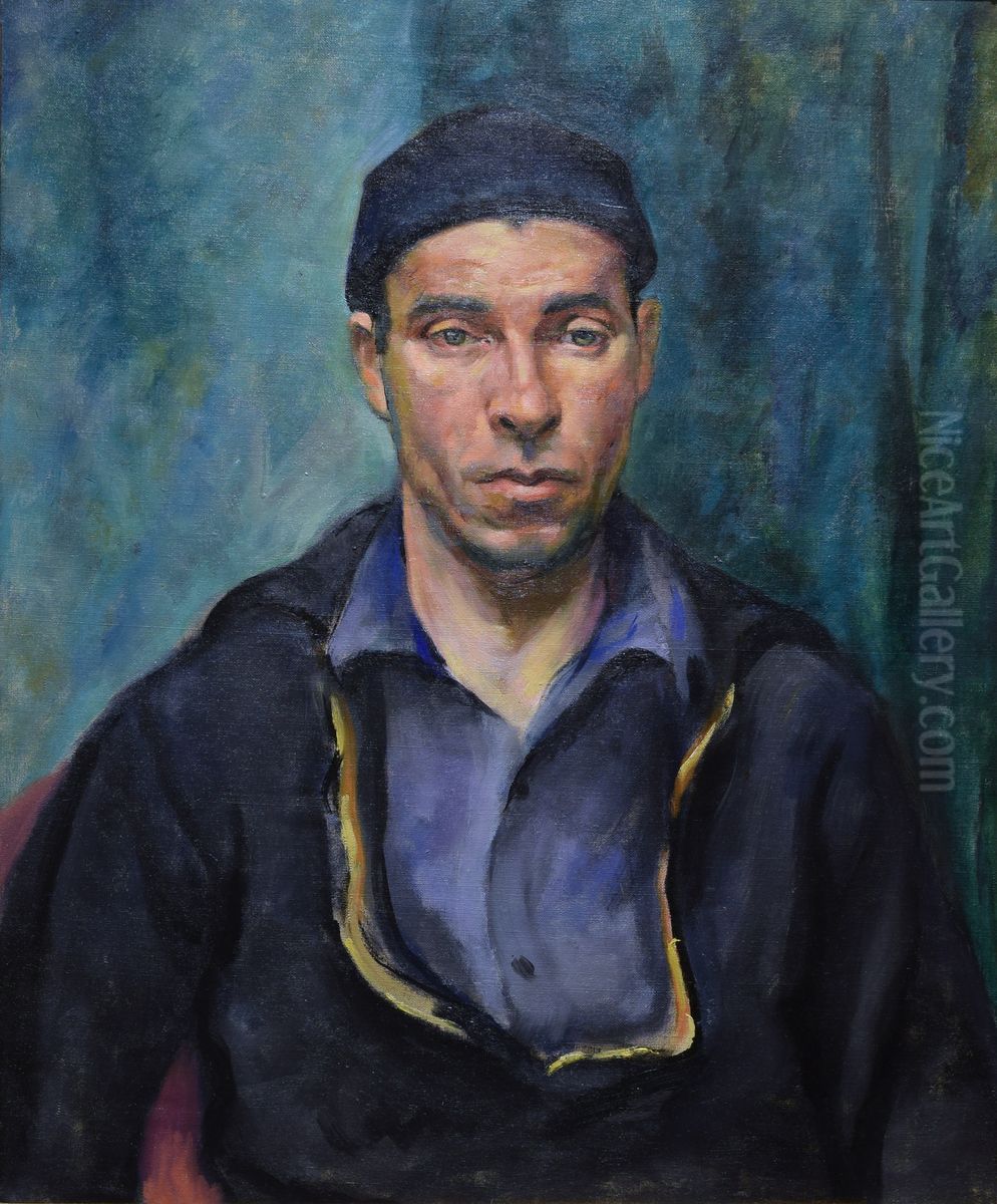 Portrait of a Man Oil Painting by Roswell Weidner