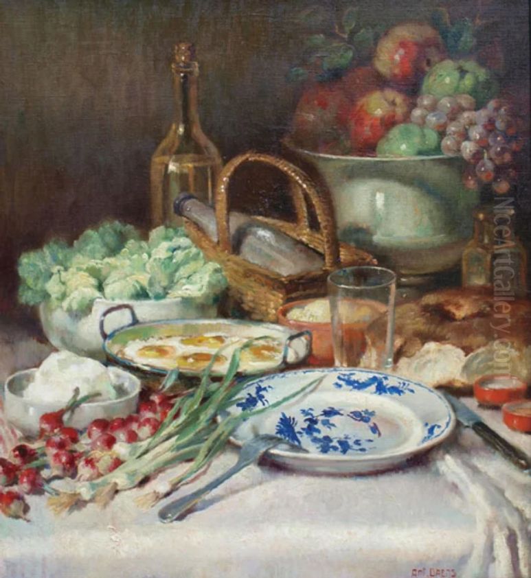 Still life of food Oil Painting by Antoine Daens