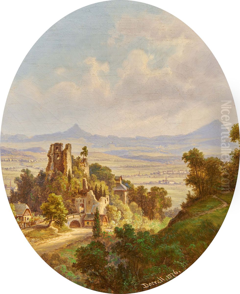Vast Lanscape in Bohemia Oil Painting by Ernst Gustav Doerell