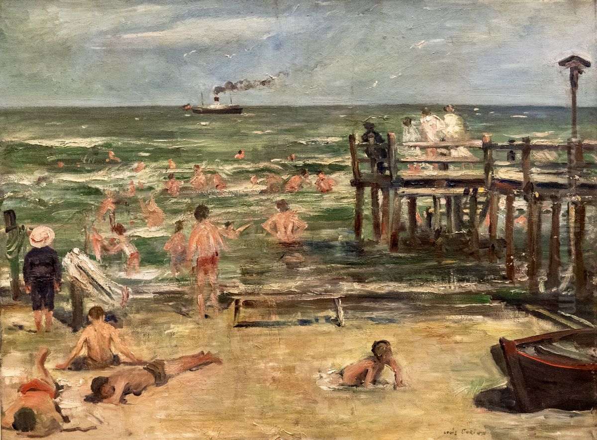 Schwimmanstalt in Horst Oil Painting by Lovis (Franz Heinrich Louis) Corinth