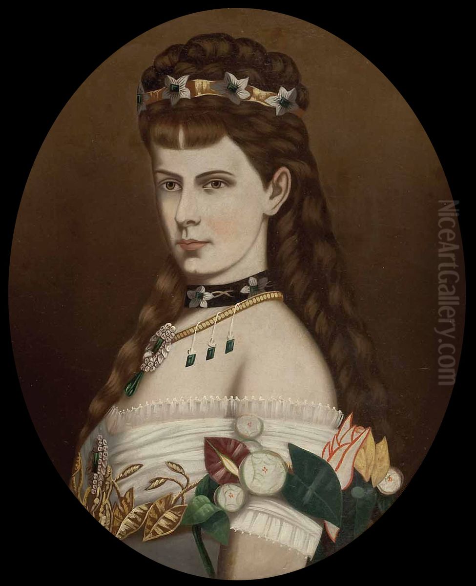 Kaiserin Elisabeth Oil Painting by Georg Martin Ignaz Raab