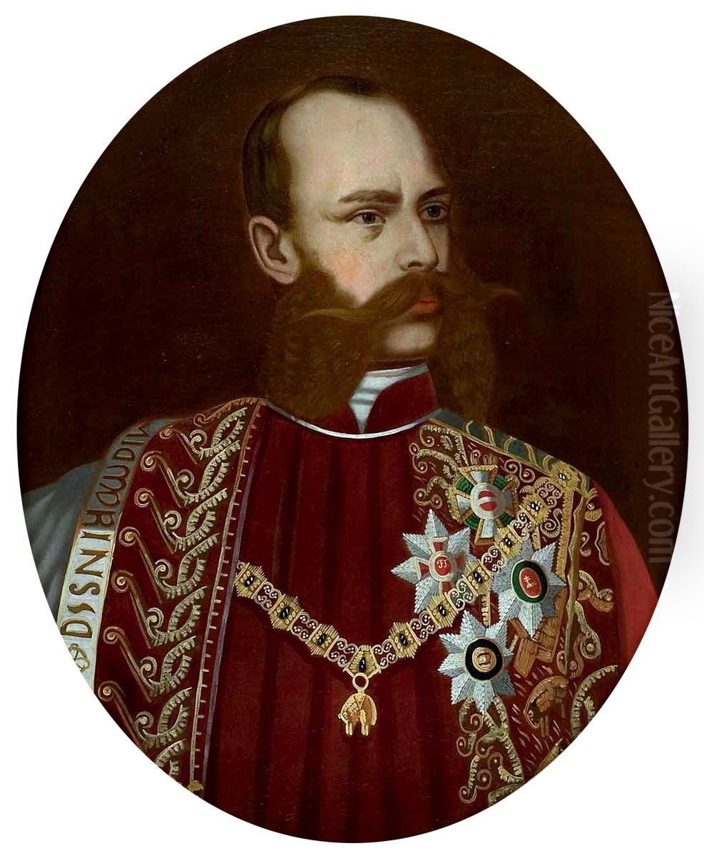 Kaiser Franz Josef mit Orden dekoriert Oil Painting by Unidentified painter