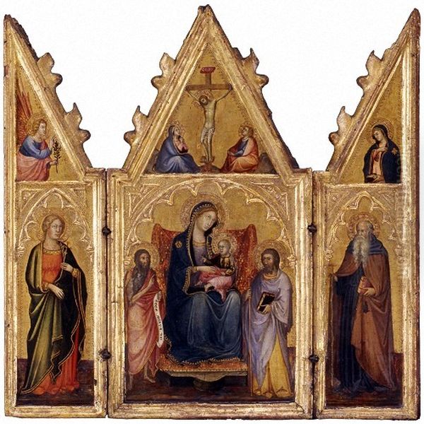 Madonna with Child and Saints Lindenau, Altenburg Oil Painting by Andrea Di Bartolo