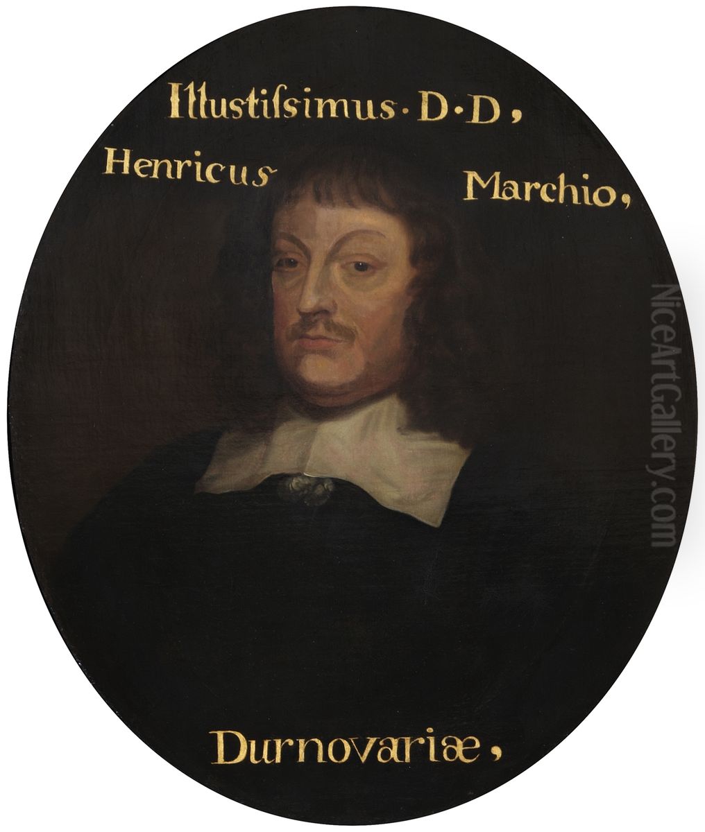 Henry Pierrepont, 1st Marquess of Dorchester(1606-1680) Oil Painting by unknown