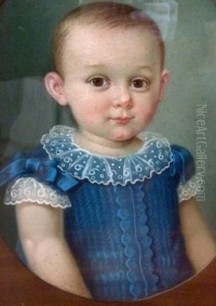 child Johann Hassdenteufel Oil Painting by Franziska Riotte