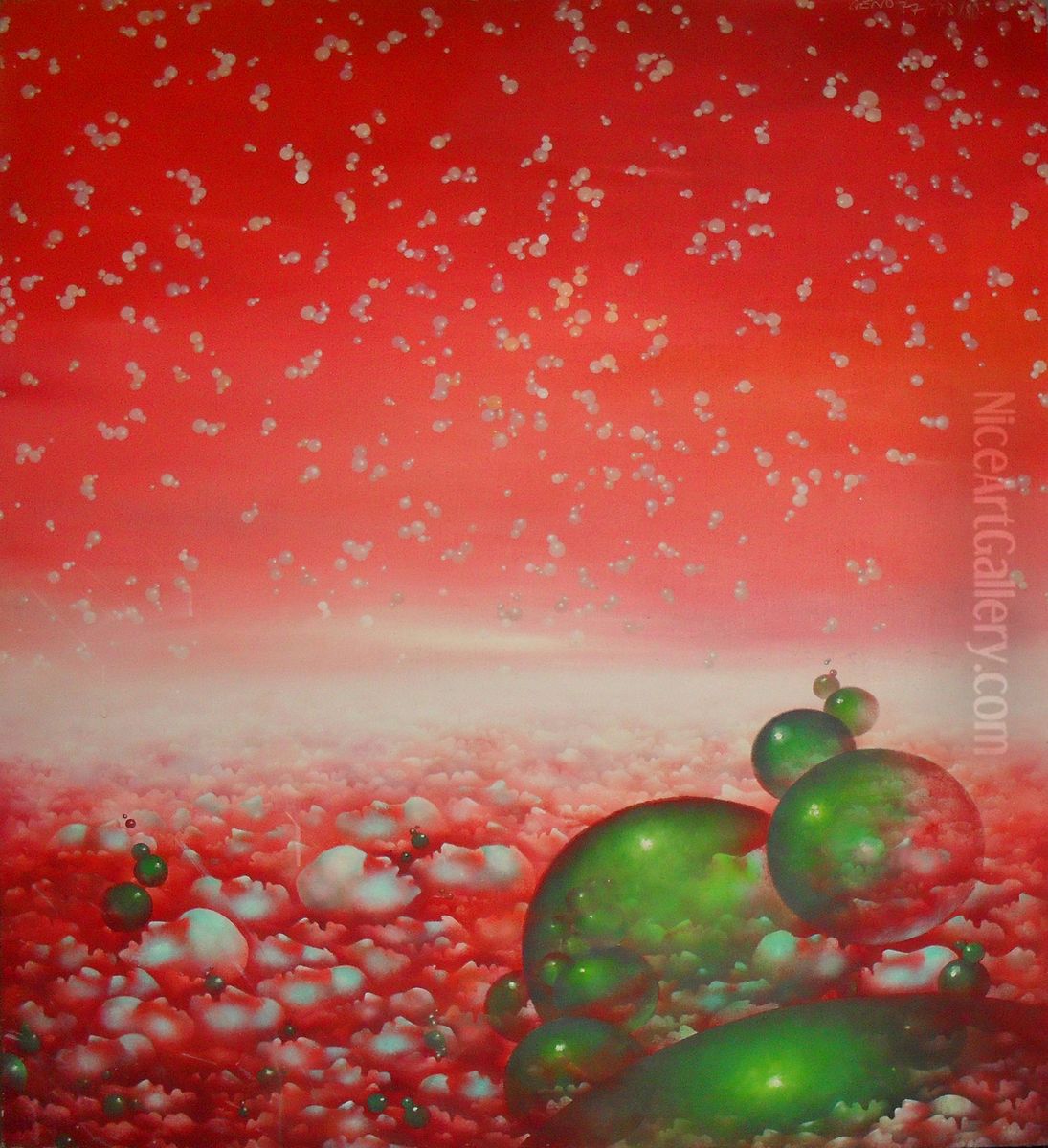 Our Timesfrom the cycleThe Big World Oil Painting by Eugeniusz Geno Malkowski