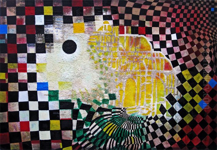 Optical motion III Oil Painting by Henrique Jose Teixeira Matos