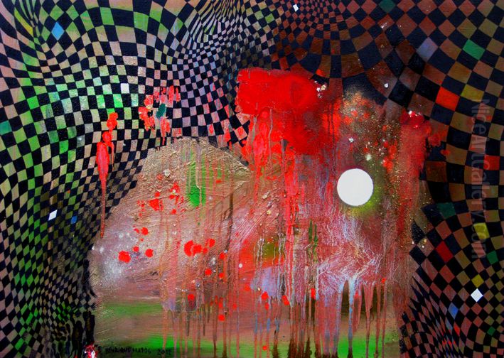 Optical motion II Oil Painting by Henrique Jose Teixeira Matos