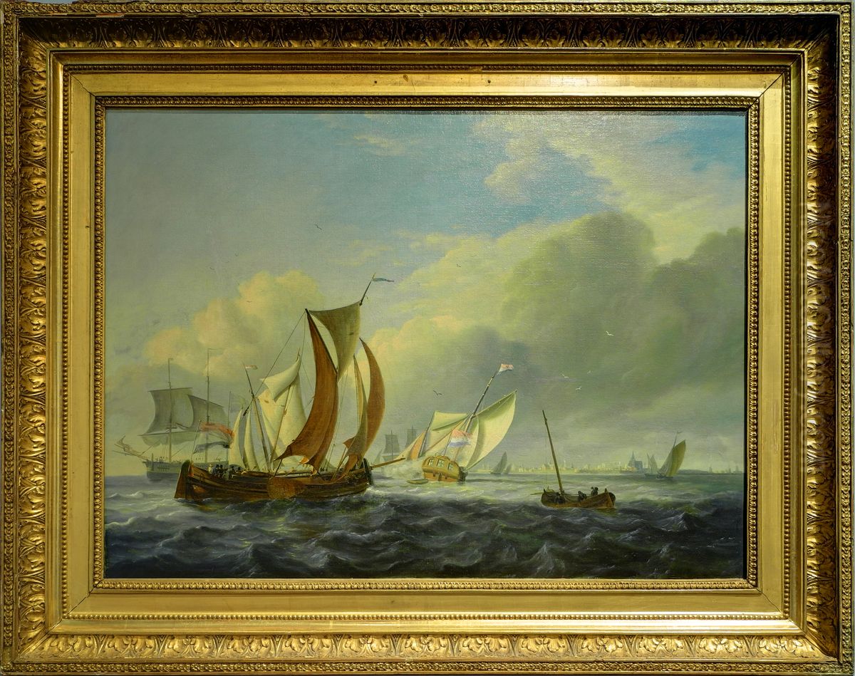 Mer agitee. Oil Painting by Nicolaas Baur
