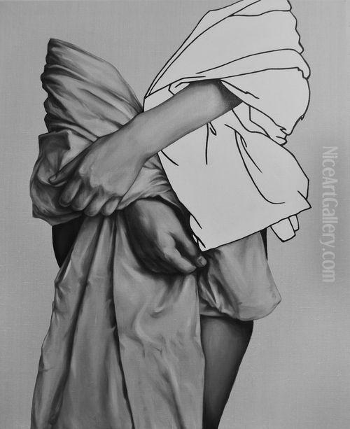 Pigeon Lady Oil Painting by Ulyana Nesheva