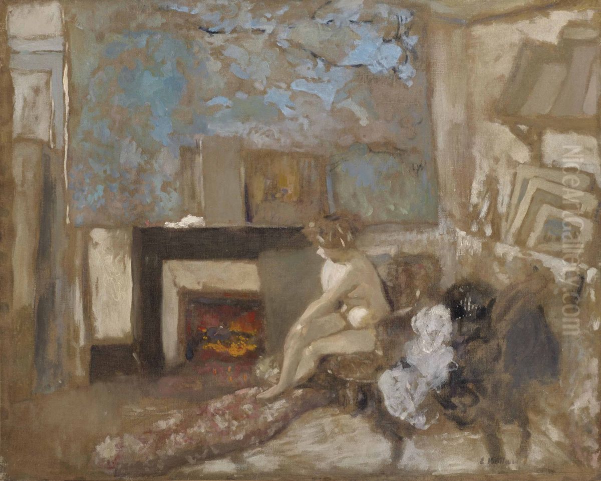 Nu dans l'appartement de la rue Truffaut Oil Painting by Jean-Edouard Vuillard