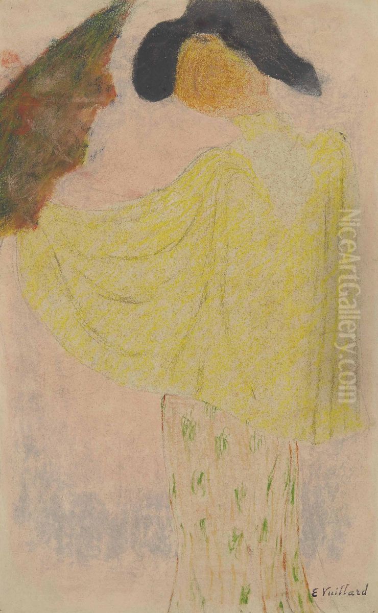 Femme a l'ombrelle Oil Painting by Jean-Edouard Vuillard