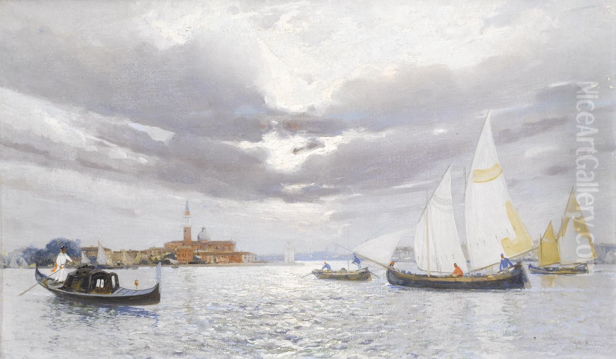 The Venetian Lagoon Oil Painting by unknown