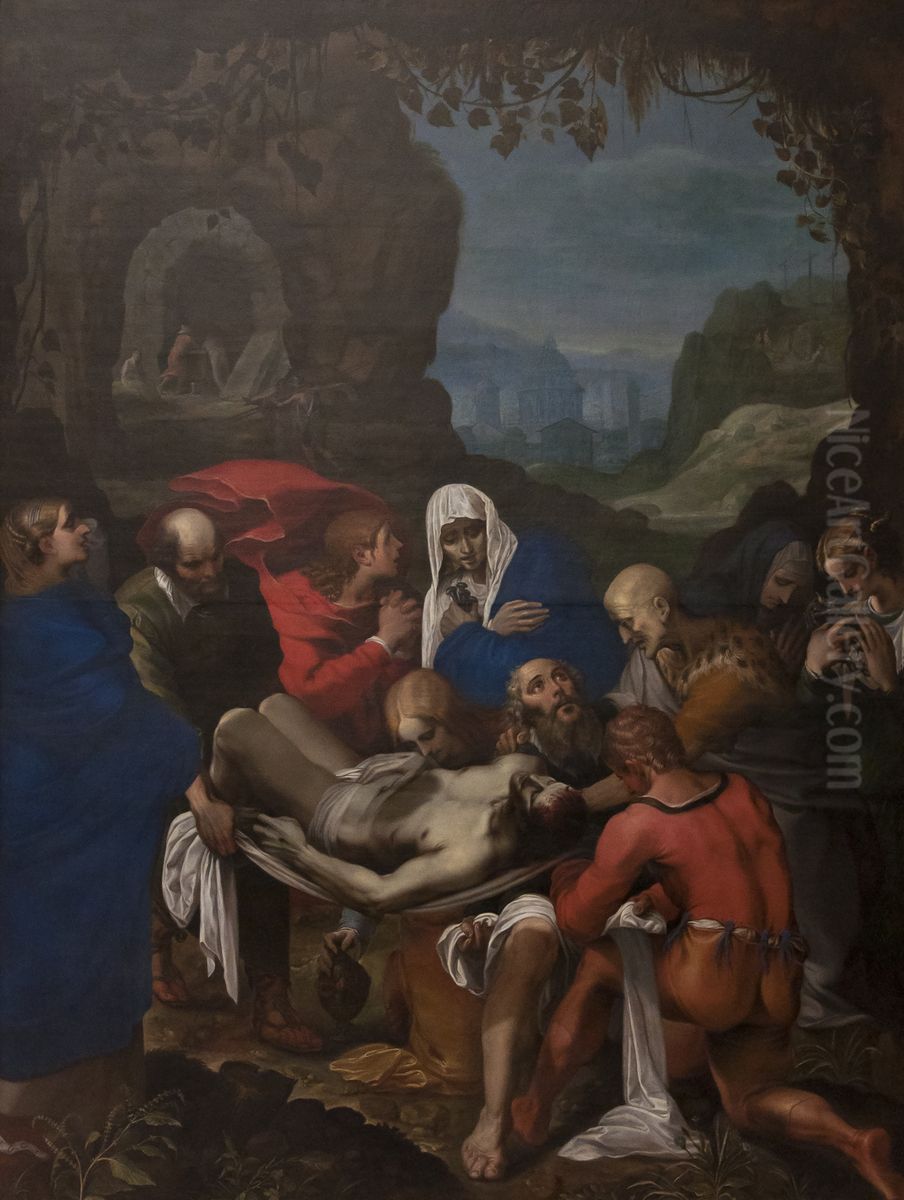 De graflegging Oil Painting by Wenceslas Cobergher