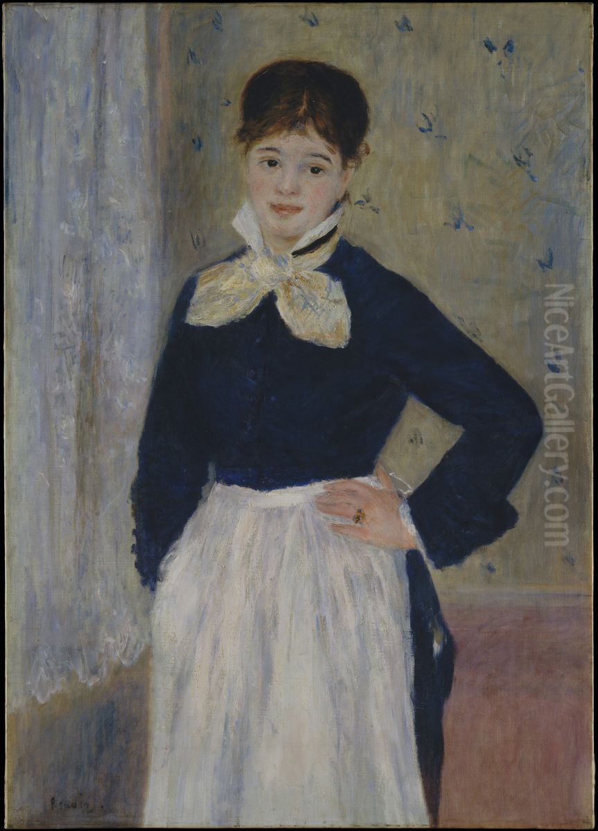 A Waitress at Duval's Restaurant Oil Painting by Pierre Auguste Renoir