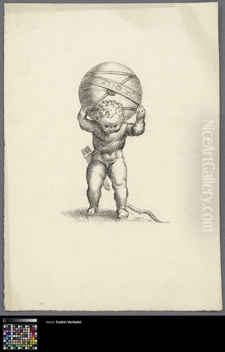Cupid carrying a Globe Oil Painting by Musea Brugge