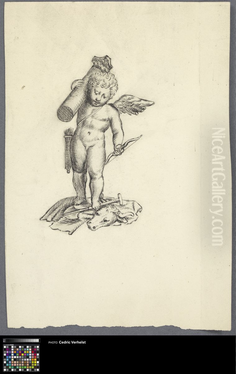 Cupid carrying a column Oil Painting by Musea Brugge
