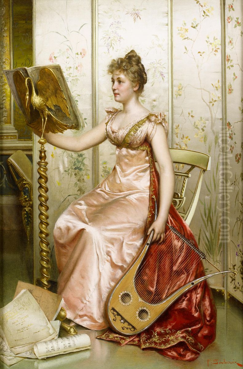 The recital Oil Painting by Frederic Soulacroix