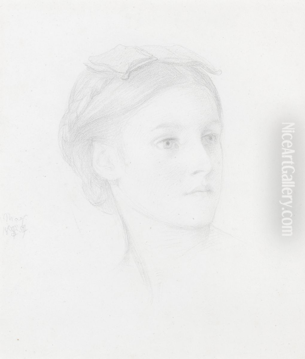 Portrait of May Sartoris Oil Painting by Lord Frederick Leighton