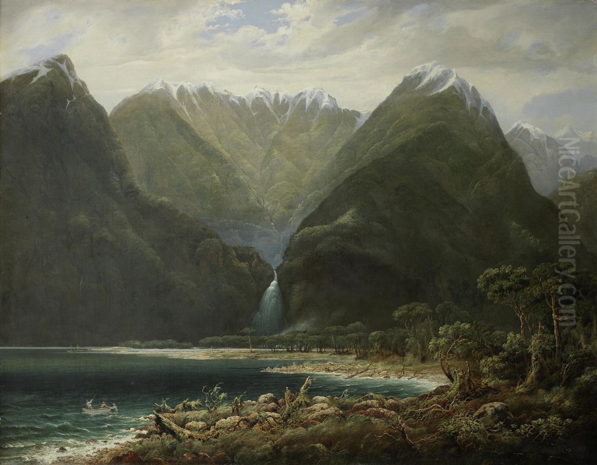 In Milford Sound, West Coast, New Zealand Oil Painting by unknown