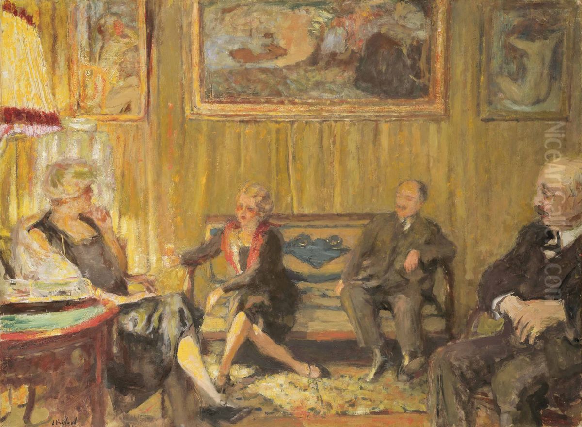 Le Petit Salon rue de Naples Oil Painting by Jean-Edouard Vuillard