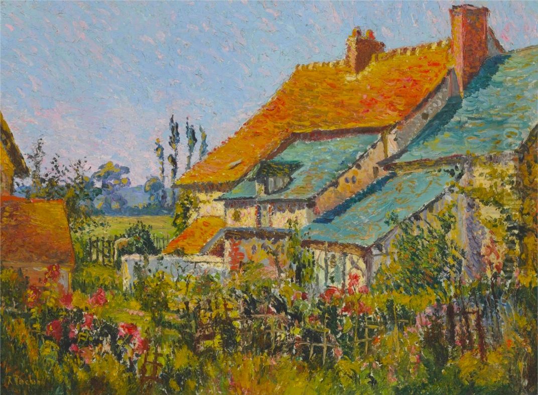 The Red Roofs Oil Painting by Robert Antoine Pinchon