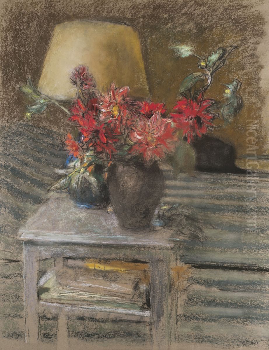 Fleurs sur une table Oil Painting by Jean-Edouard Vuillard