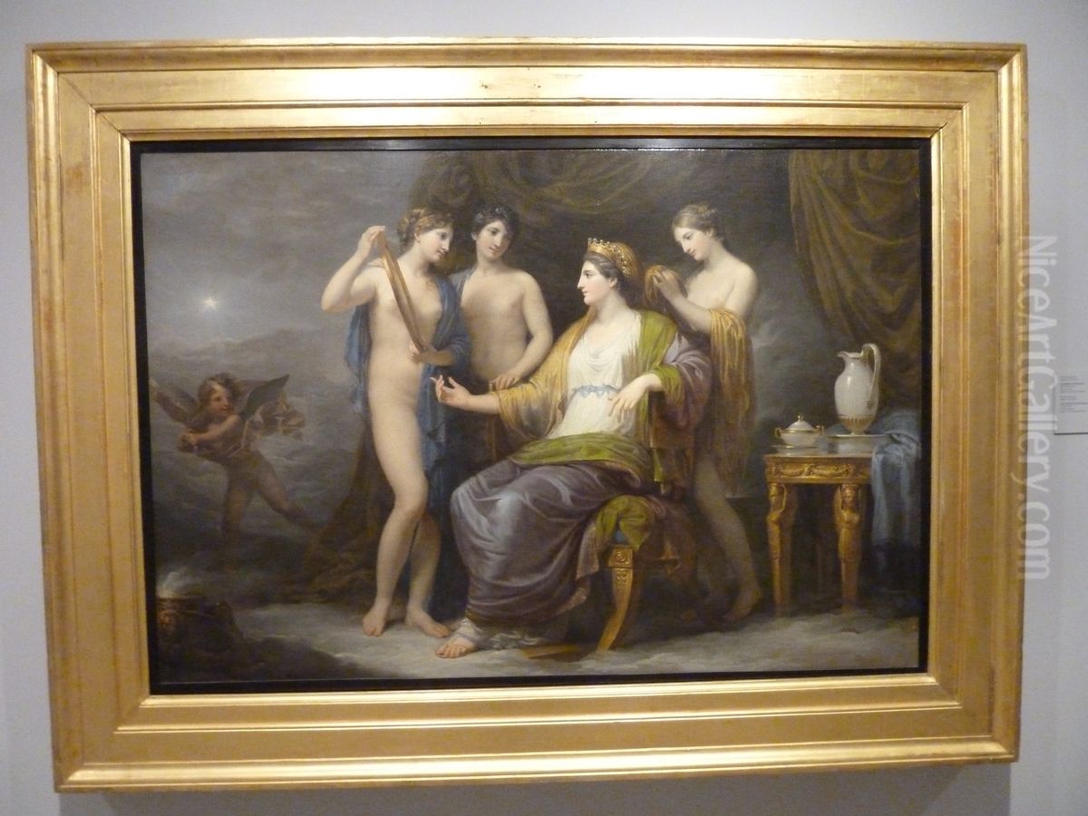 Juno attired by the Graces Oil Painting by Andrea, the Elder Appiani