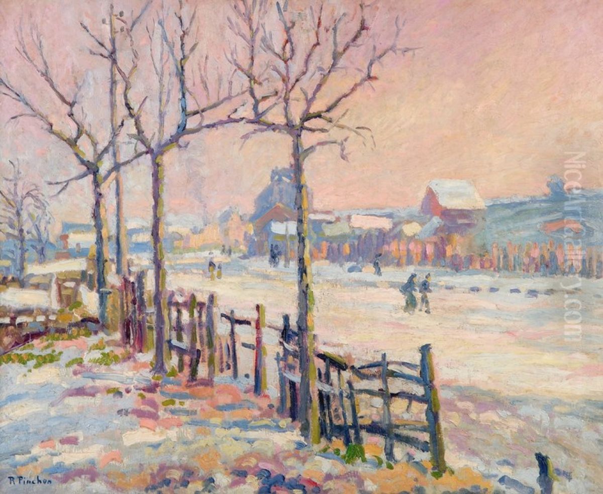 Winter Landscape Oil Painting by Robert Antoine Pinchon