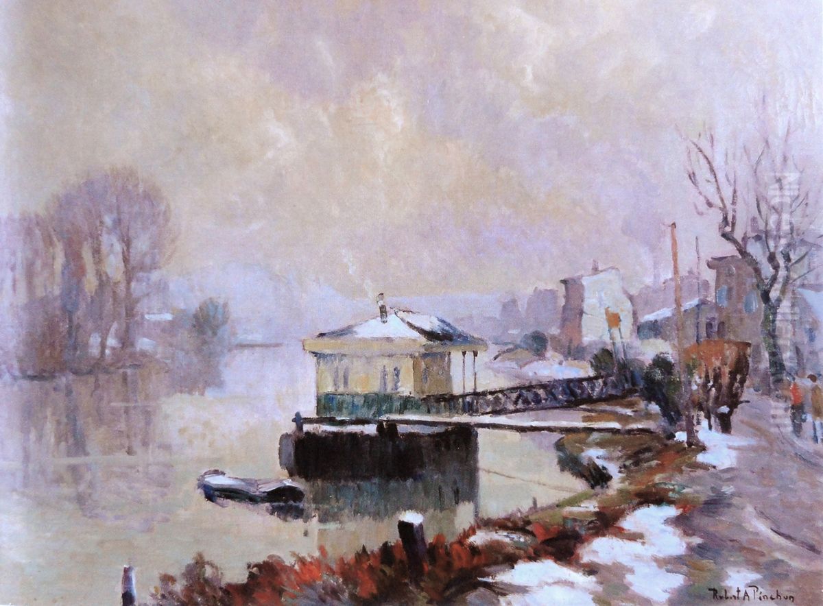 The Pontoon Oil Painting by Robert Antoine Pinchon