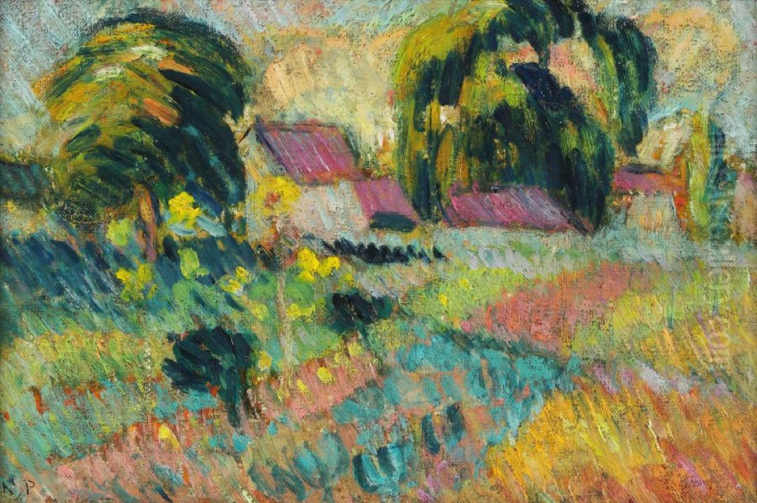 Hameau des environs de Rouen Oil Painting by Robert Antoine Pinchon