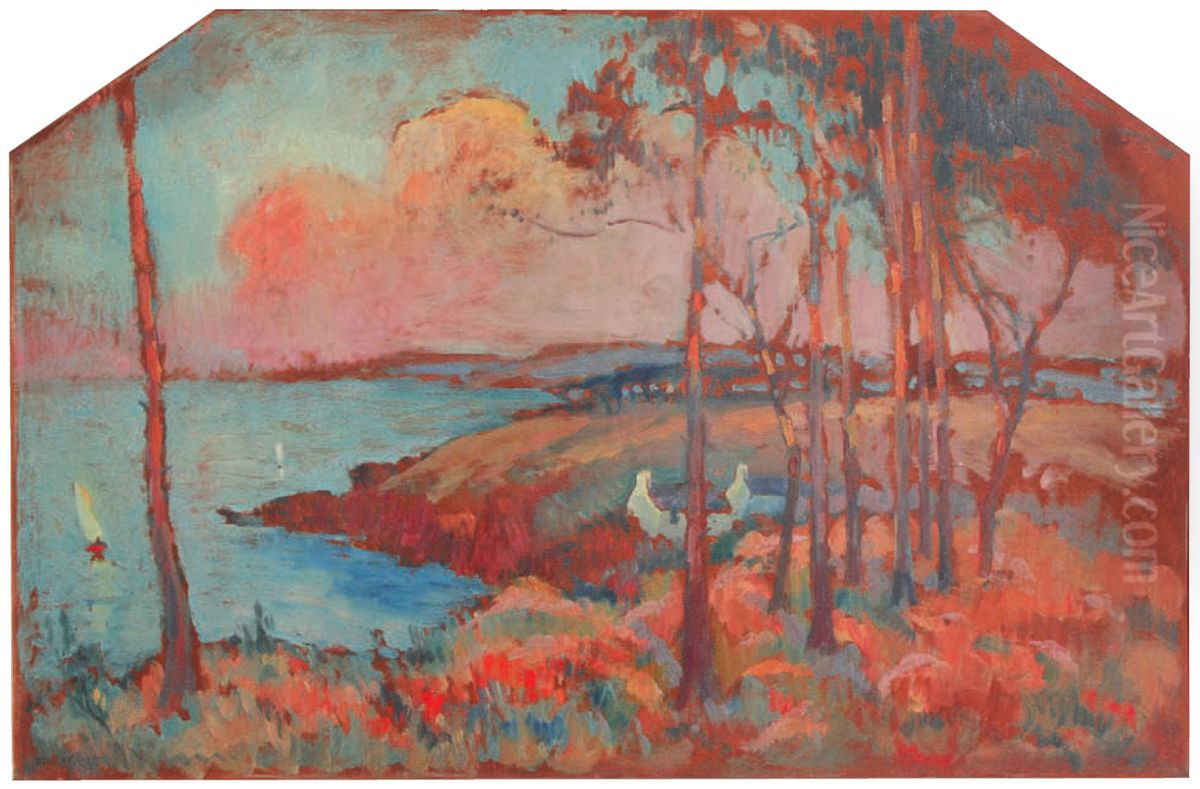 Vue de l'Ile de Brehat Oil Painting by Robert Antoine Pinchon