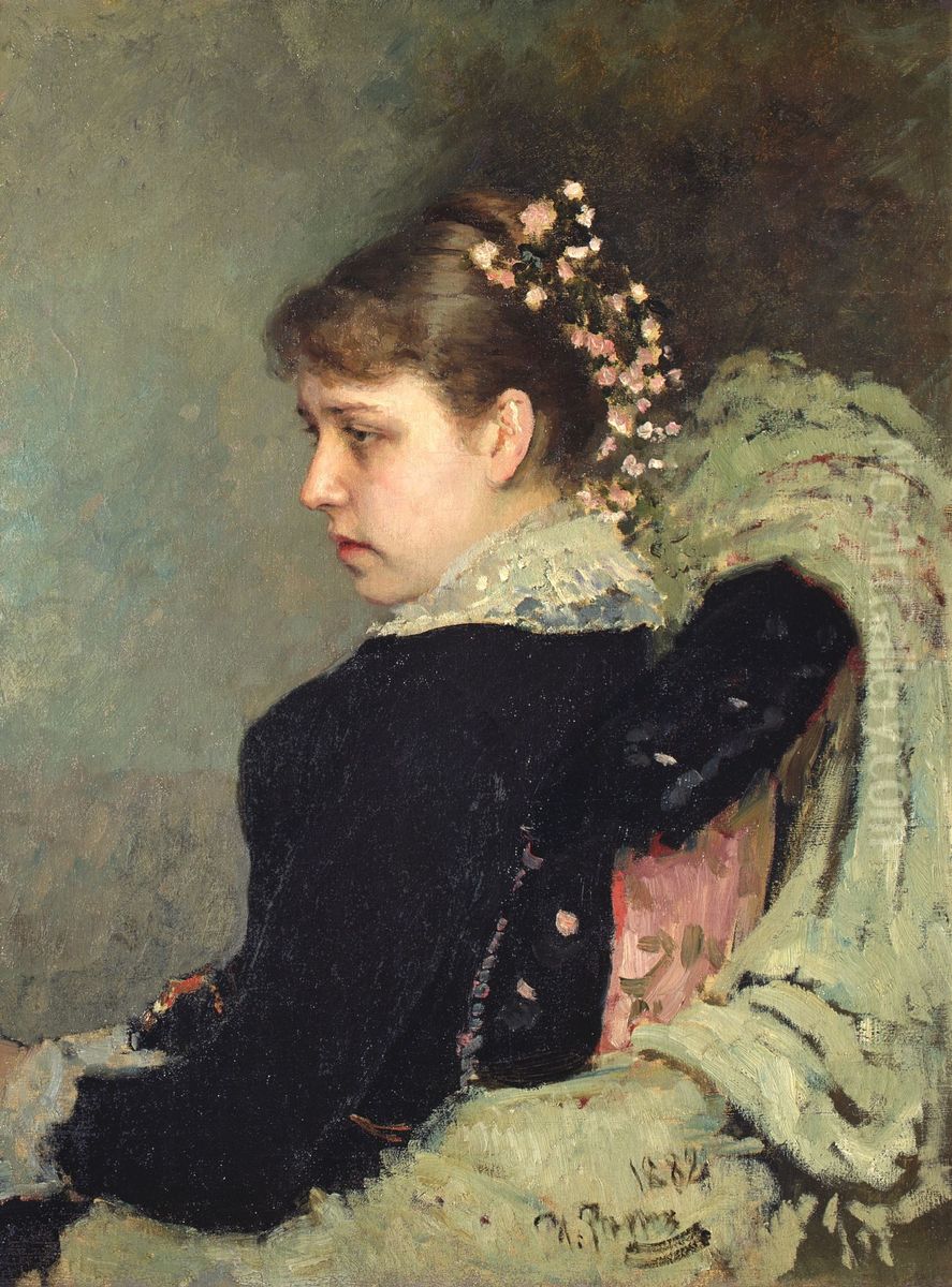 <<Delt va Tatyana Anatolyevna Mamontova>> Oil Painting by Repin Iliya
