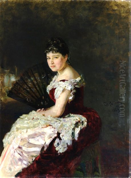<<Portret pevicy Marii Nikolaevny Klimentovoj>> Oil Painting by Repin Iliya