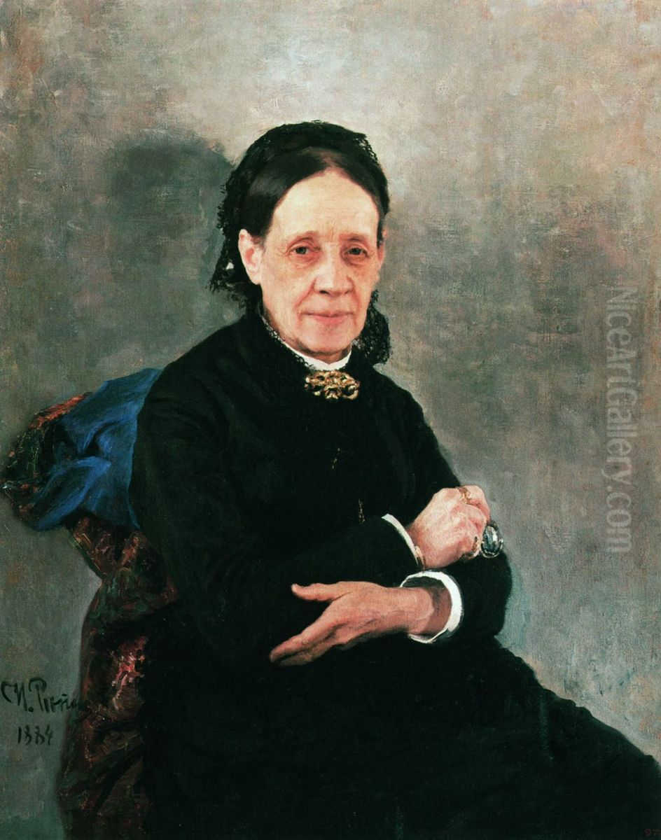 Portrait of N. V. Stasova Oil Painting by Repin Iliya