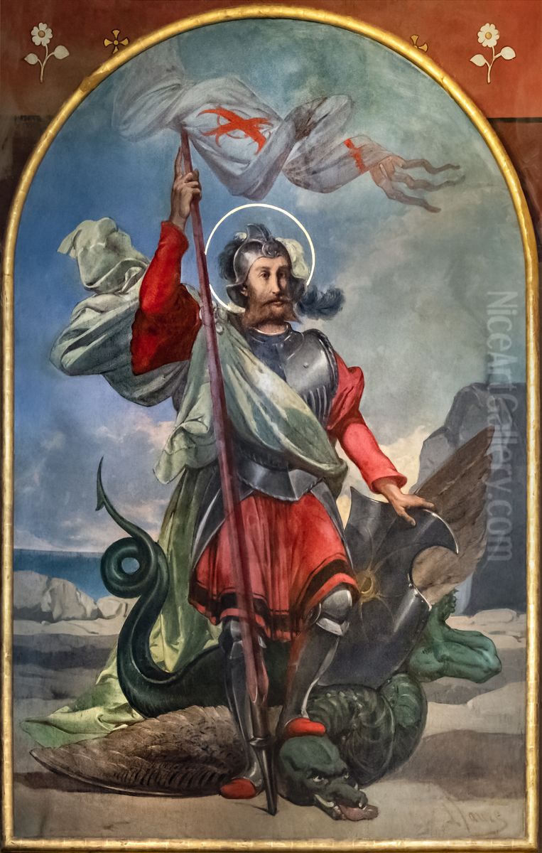Saint George and the dragon Oil Painting by unknown