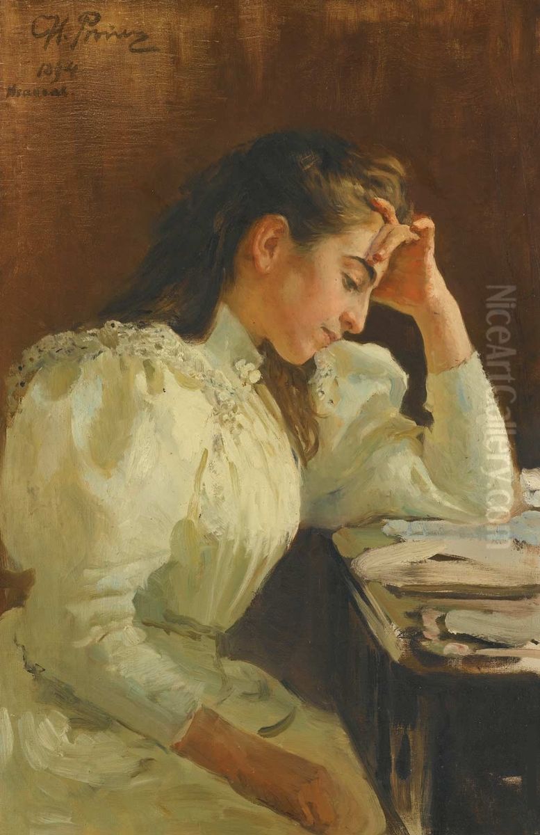 Neapolitanka Oil Painting by Repin Iliya